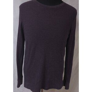 Arizona Jean Co. Men's Large Purple Long Sleeve Thermal Waffle Knit T-Shirt